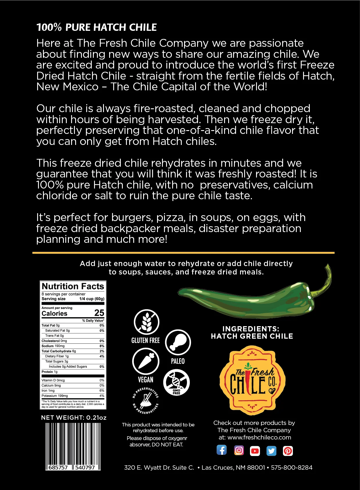 Freeze Dried Chopped Hatch Green Chile - Image 4