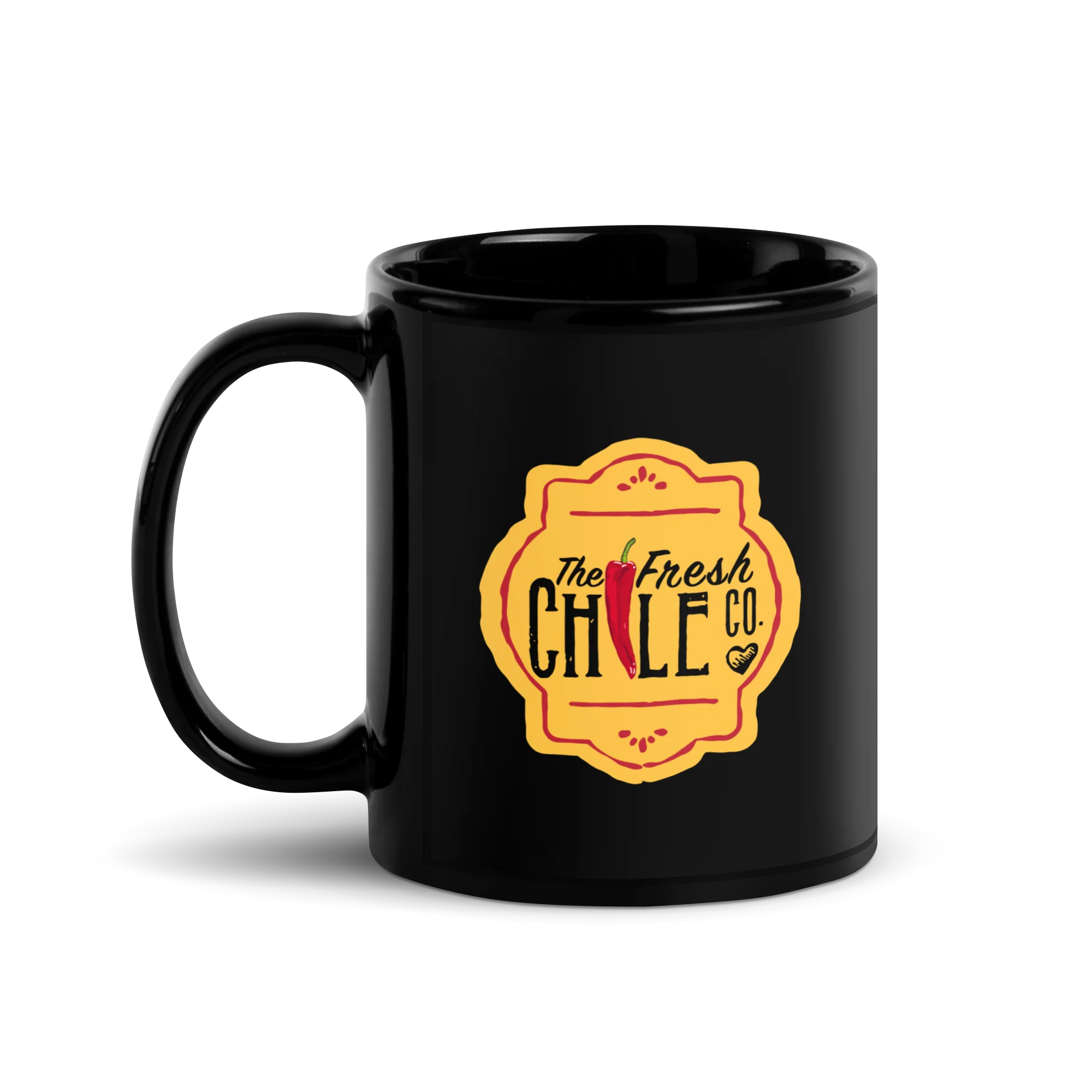 Fresh Chile Black Glossy Mug - Image 2