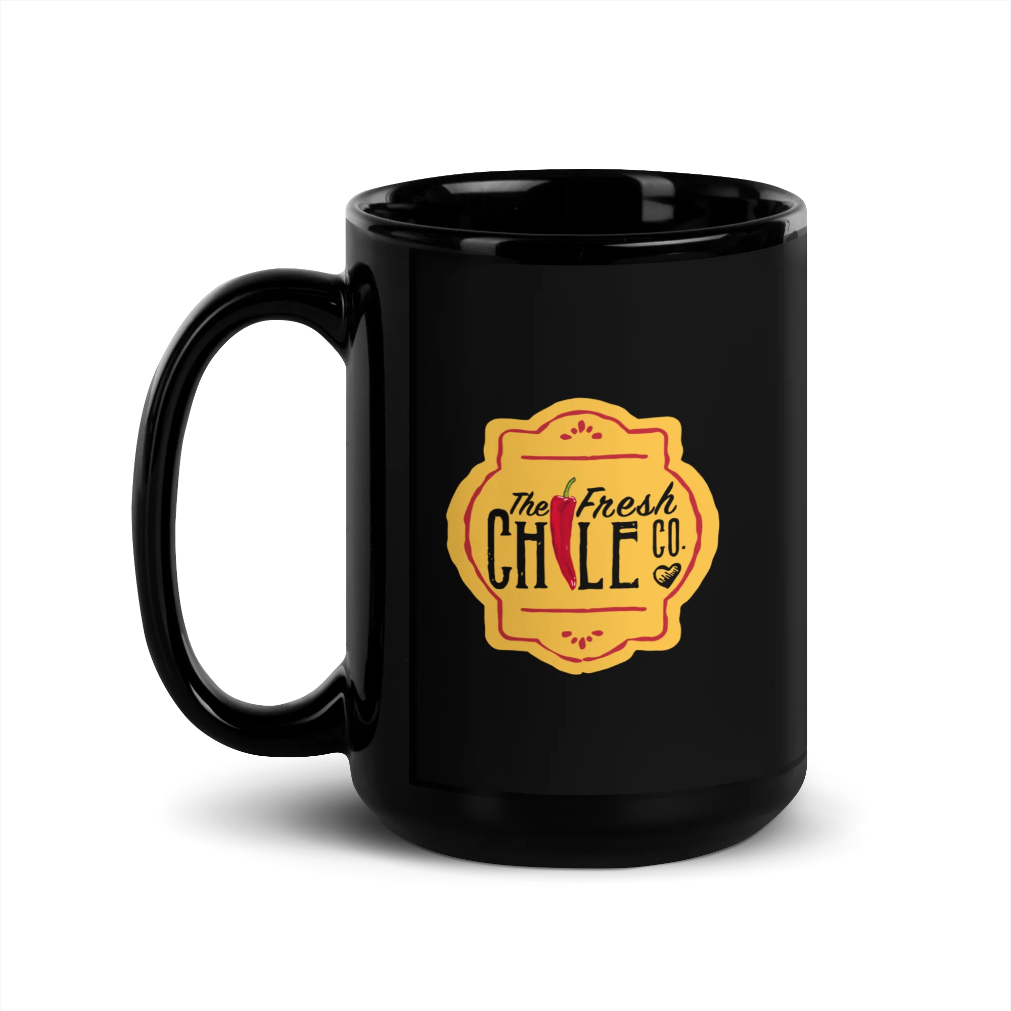 Fresh Chile Black Glossy Mug - Image 5