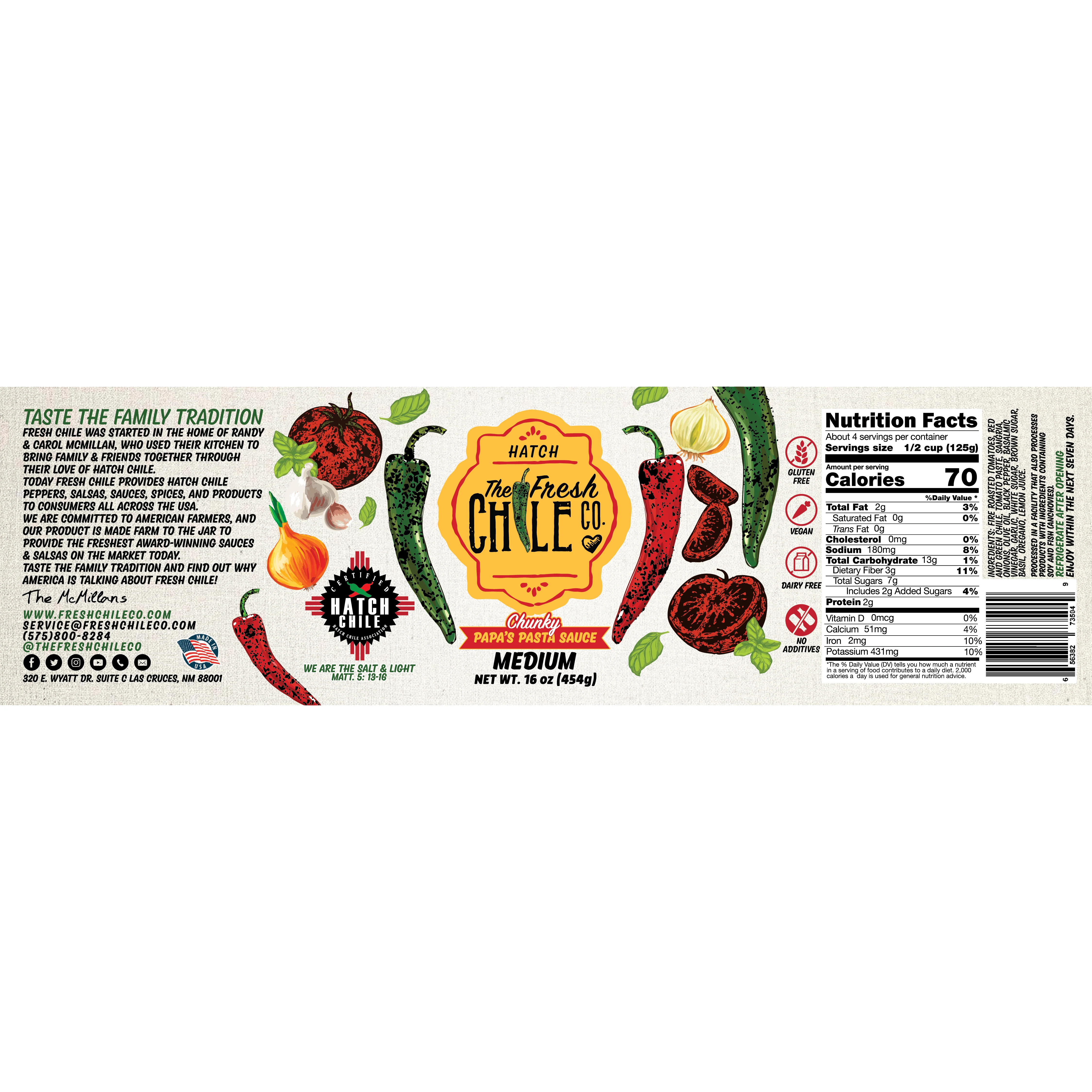 Papa's Pasta Sauce (Chunky Hatch Chile) - Image 9